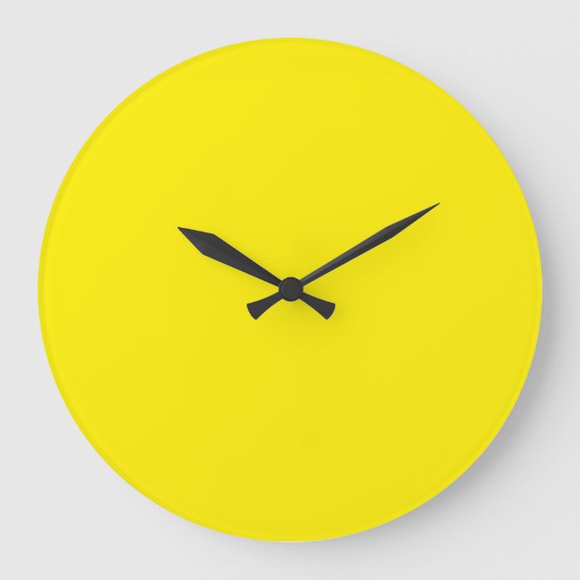 Grande Horloge Ronde Couleur uni jaune canari (Recto)