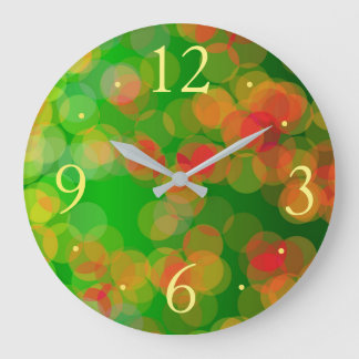 Grande Horloge Ronde Couleurs d'automne lumineuses contemporaines Horlo