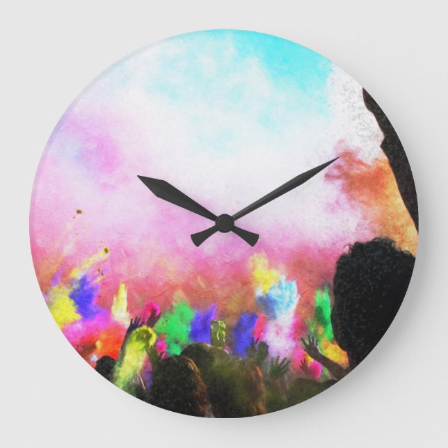 Grande Horloge Ronde Couleurs Holi Falln (Recto)
