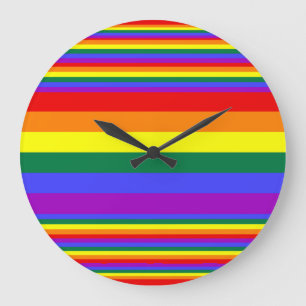 Grande Horloge Ronde Couleurs LGBT Pride