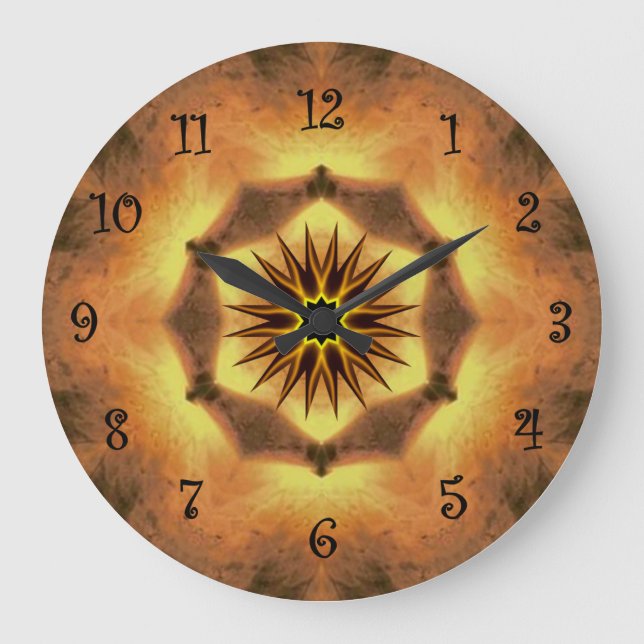 Grande Horloge Ronde Couleurs toscanes ~ Or, Russet, Blanc 72 (Recto)