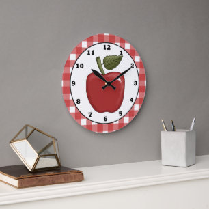 Grande Horloge Ronde Country Apple cartoon kitchen wall clock
