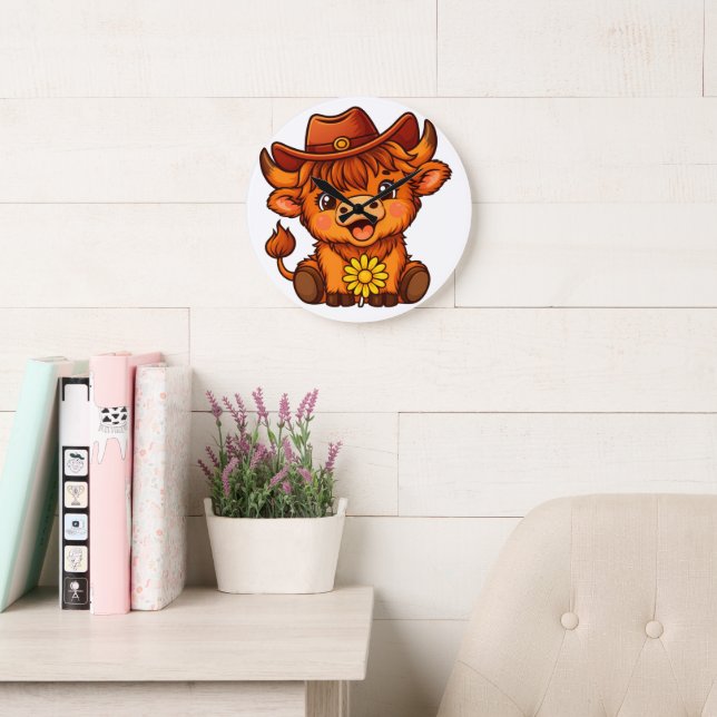 GRANDE HORLOGE RONDE COUNTRY CUTIE (Salle de lecture)