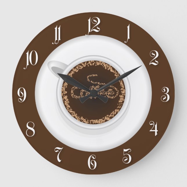 Grande Horloge Ronde Coupe de café (Recto)