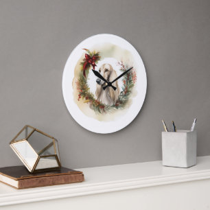 Grande Horloge Ronde Coupe de la fête de la couronne de Noël afghane