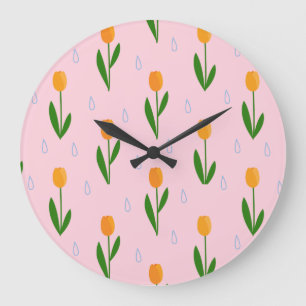 Grande Horloge Ronde Coupe de Tulip
