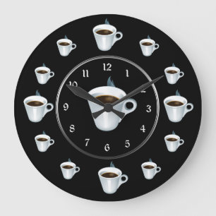 Grande Horloge Ronde Coupe du café