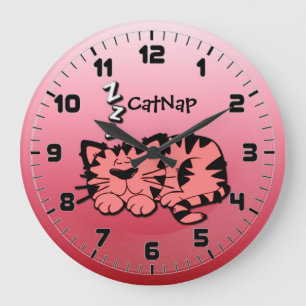 Grande Horloge Ronde Coupe rose KItty