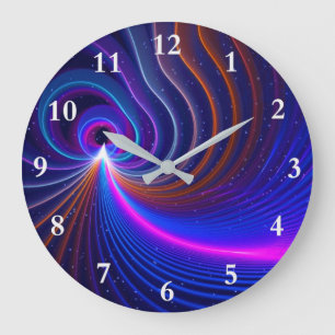 Grande Horloge Ronde Courbure De L'Espace