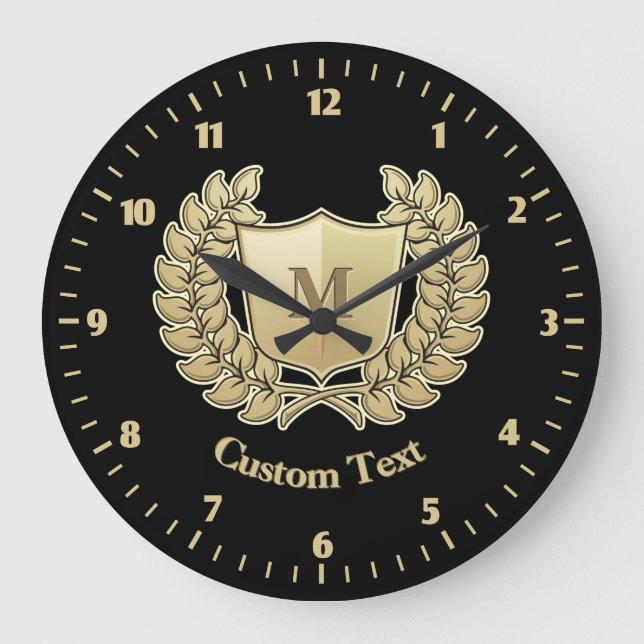 Grande Horloge Ronde Couronne avec bouclier (Recto)