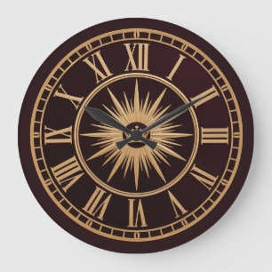 Grande Horloge Ronde Couronne royale d'or