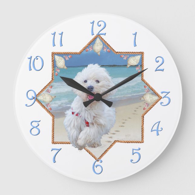 Grande Horloge Ronde Course sur la plage (Recto)