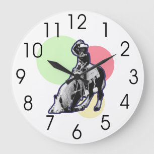 Grande Horloge Ronde Cow-girl vintage
