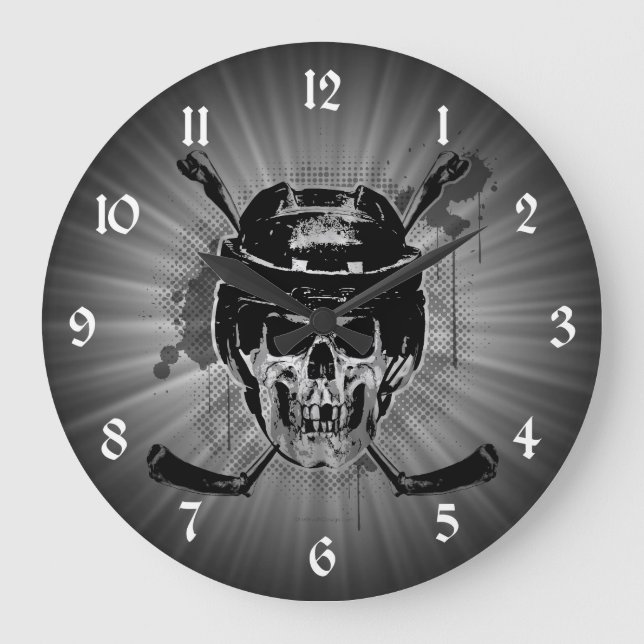 Grande Horloge Ronde Crâne de hockey (Recto)