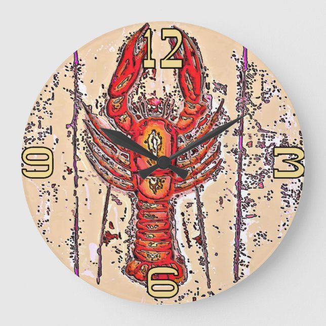 Grande Horloge Ronde Crawfish Time, Crayfish, Lobster (Recto)