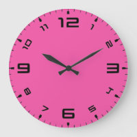 Crayon Color Magenta Wall Clock