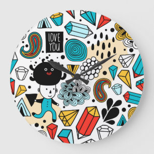 Grande Horloge Ronde Crazy head