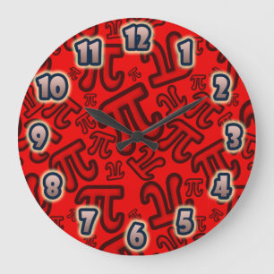 Grande Horloge Ronde Crazy ORIGINAL Pi Numbers - Réseau CLOCK