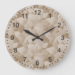 Grande Horloge Ronde Cream Mosaic abstract