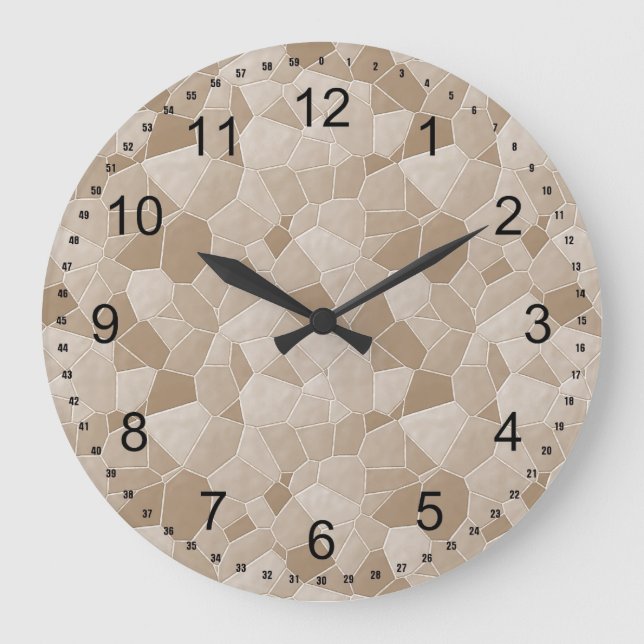 Grande Horloge Ronde Cream Mosaic abstract (Recto)