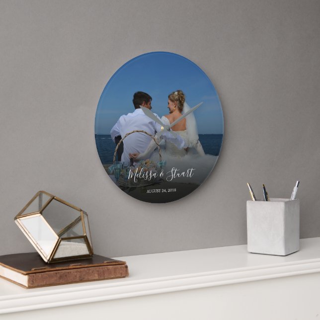 Grande Horloge Ronde Create your own personal photo wedding (Bureau)