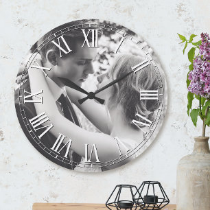 Grande Horloge Ronde Créer votre photo personnalisée