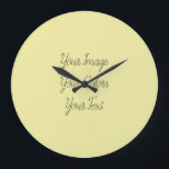 Grande Horloge Ronde Créez votre propre<br><div class="desc">Créez vos propres accessoires personnalisés de réception de mariage,  décors,  faveurs,  cadeaux et plus encore!</div>