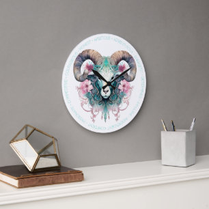 Grande Horloge Ronde Créez Votre Propre Beau Bélier