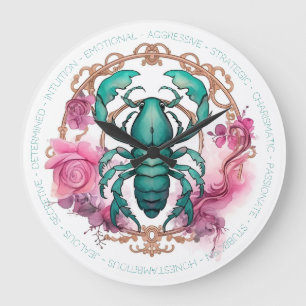 Grande Horloge Ronde Créez Votre Propre Beau Scorpion