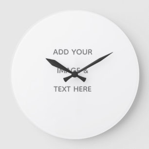Grande Horloge Ronde Créez votre propre blanc