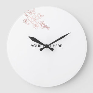 Grande Horloge Ronde Créez Votre Propre Élégant Blanc