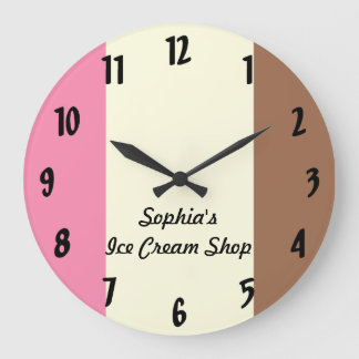 Grande Horloge Ronde Crème de glace napolitaine