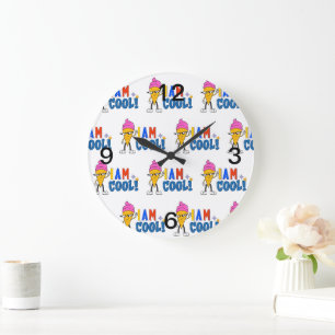 Grande Horloge Ronde Crème glacée cool Iam