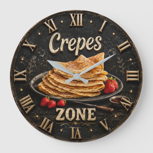 Grande Horloge Ronde Crepes Rustic Breakfast & Brunch Gift (Recto)