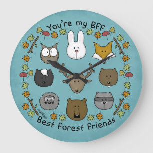 Grande Horloge Ronde Critère des bois - Meilleurs amis forestiers