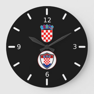 Grande Horloge Ronde Croatian flag-coat large clock