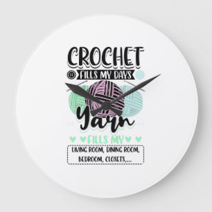 Grande Horloge Ronde Crochet - Crochet remplit mes jours