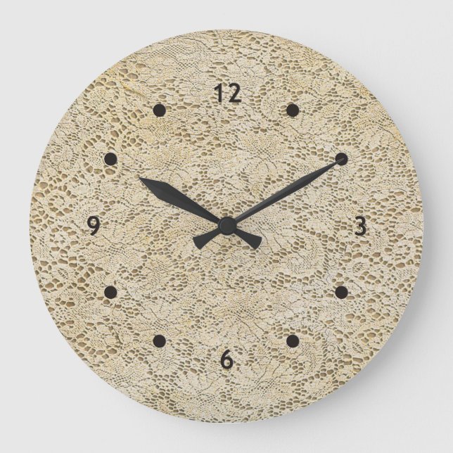 Grande Horloge Ronde crochet Lace Floral Pattern + your ideas (Recto)