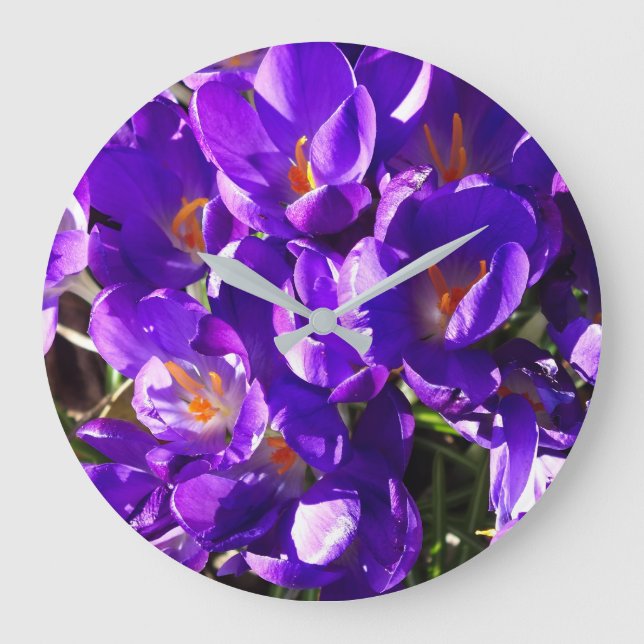GRANDE HORLOGE RONDE CROCUS DE PRINTEMPS (Recto)