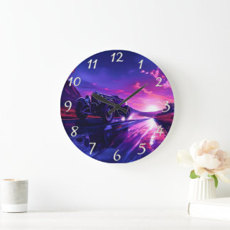 Grande Horloge Ronde Croisière à canne à chaud au coucher du soleil