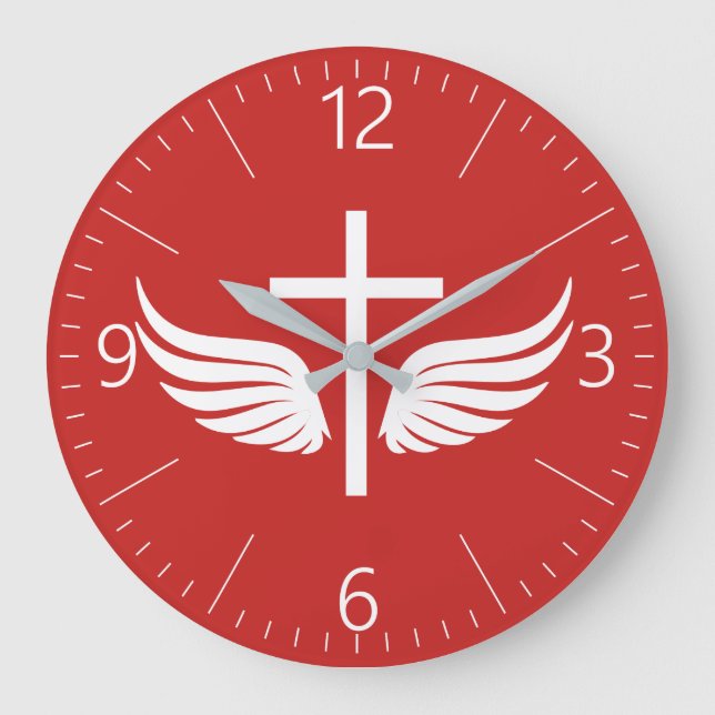 Grande Horloge Ronde Croix chrétienne (Recto)