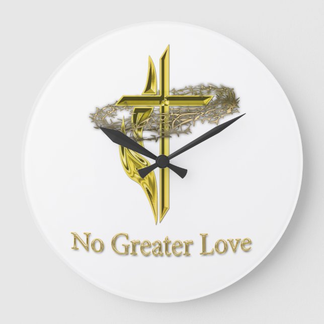 Grande Horloge Ronde Croix chrétienne (Recto)