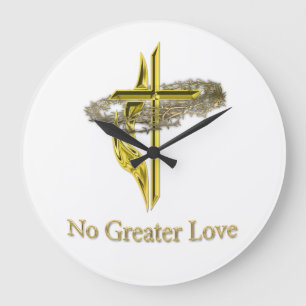 Grande Horloge Ronde Croix chrétienne