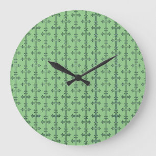 Grande Horloge Ronde Croix chrétienne typique