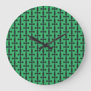Grande Horloge Ronde Croix minimaliste moderne Art chrétien contemporai