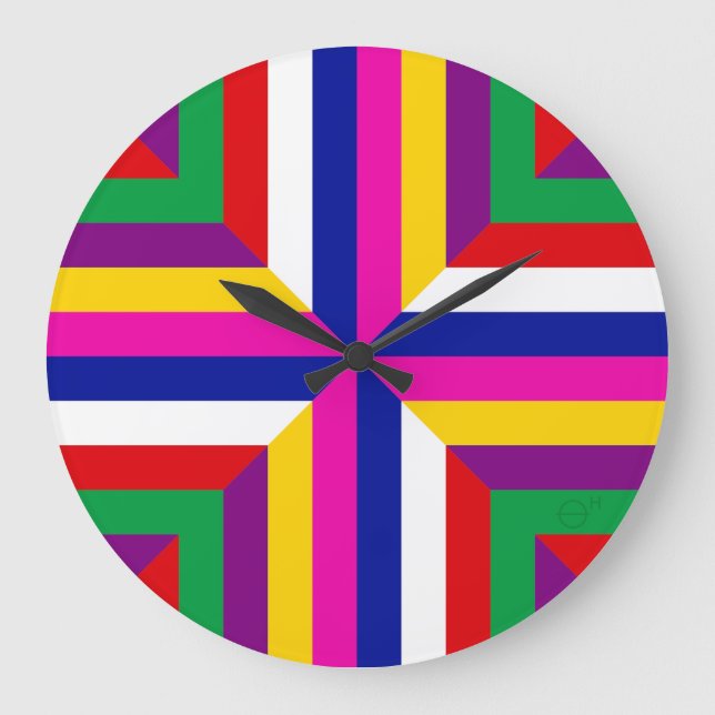 Grande Horloge Ronde Cross-section of a Star - Blue/Magenta - Balanced (Recto)