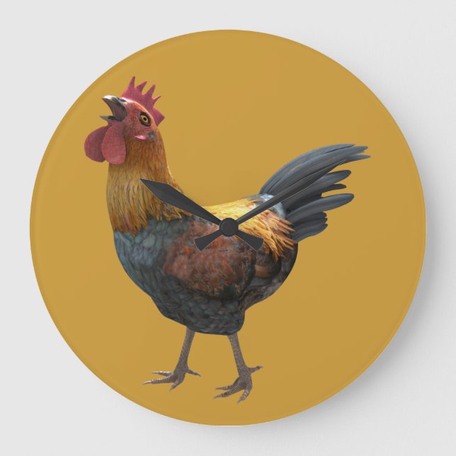 Grande Horloge Ronde Crowing rooster design (Recto)