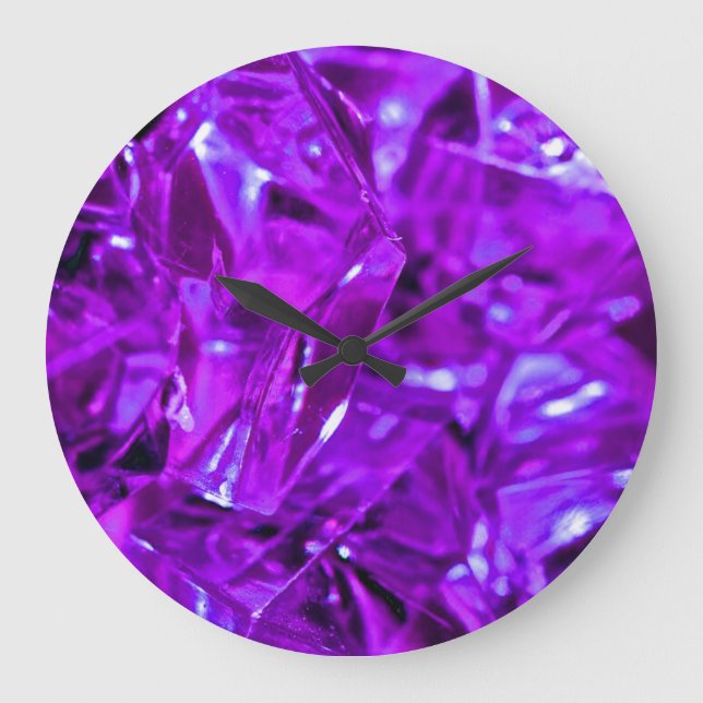 Grande Horloge Ronde Crystal Amethyst Purple Gemstone (Recto)