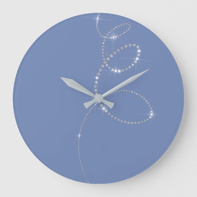 Grande Horloge Ronde Crystal Gray Silver Diamond Infinity (Recto)