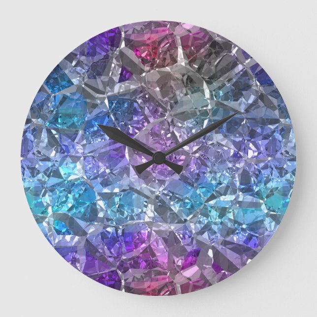 Grande Horloge Ronde Crystal multicolore (Recto)
